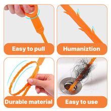 Drain Unblocker Cleaner Brush Tool - 5PCS Shower Drain Unblocker Gunk Remover Kitchen Sink Unblocker Tool, Plug Hole Unblocker Bathroom Hair Unblocker for Shower